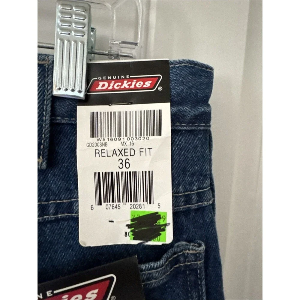 NWT Y2k Dickies blue denim carpenter shorts Men’s size 36 Longer  11” Inseam